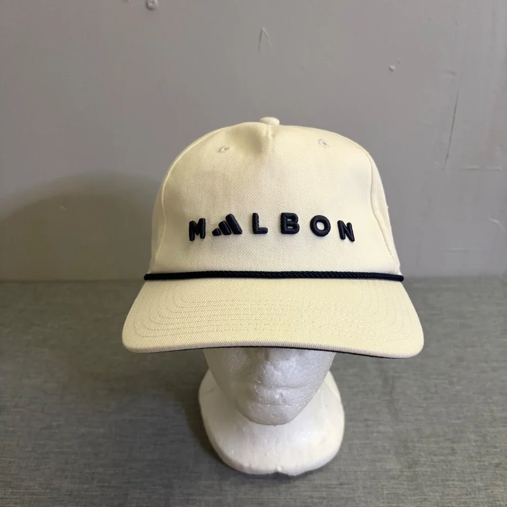 Adidas Hat Men OSFM White Malbon Golf Rope Snapback Cap Embroidered